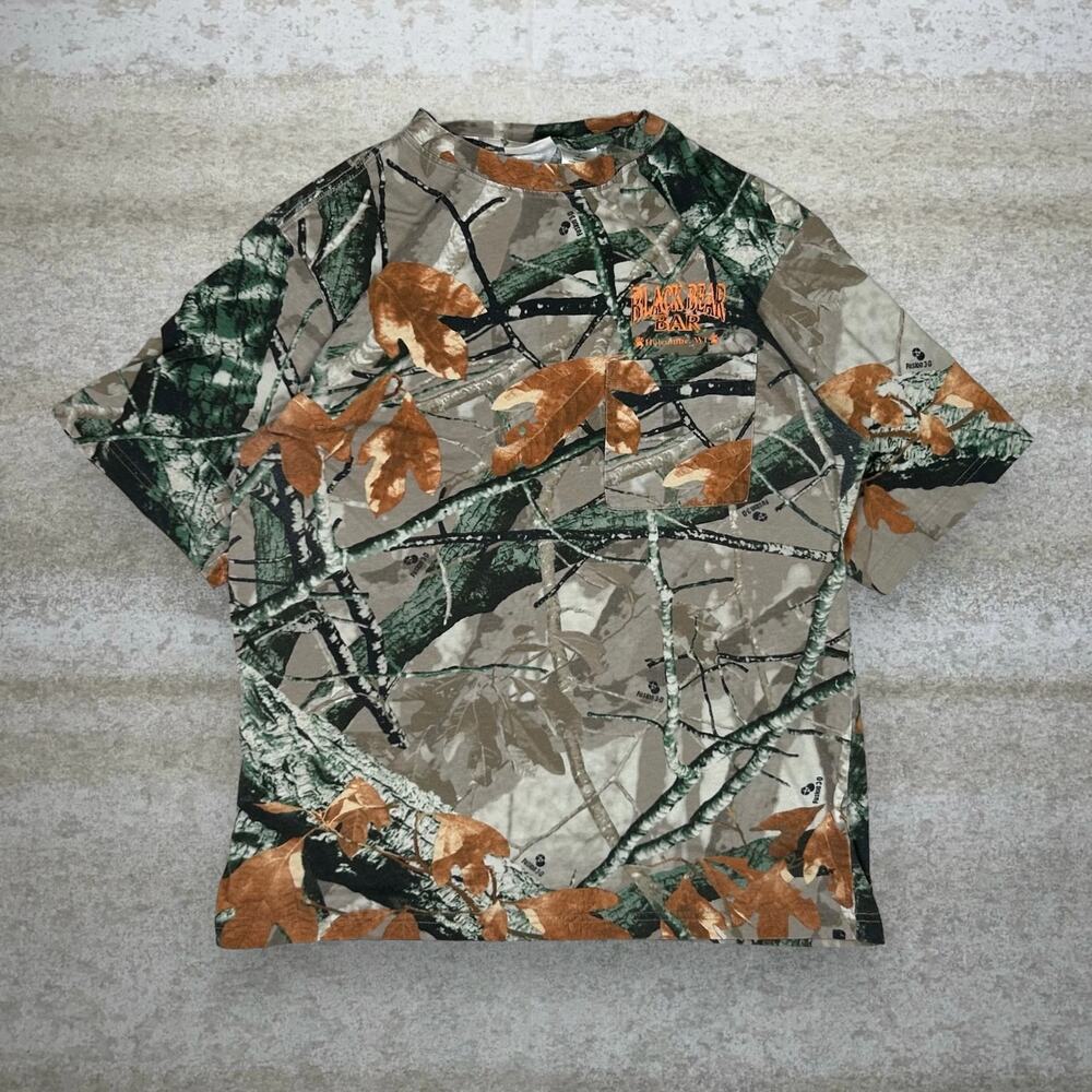 Vintage 90s fusion 3D Hunting Camo Shirt Mens M Short Sleeve Outfitters Ridge